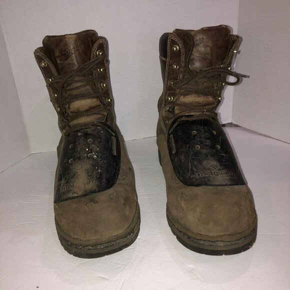 Danner Mens Size 13 Brown Leather 8” Quarry 2.0 AT GTX Steel Toe Logger Boots - Picture 4 of 16